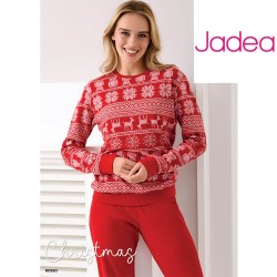 Pigiama donna natalizio caldocotone interlock Jadea 5226